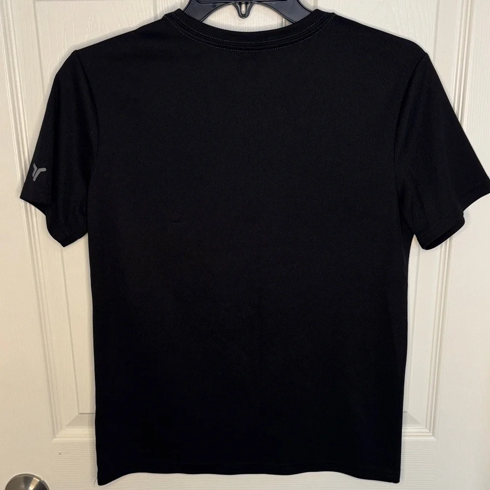 EUC Boys Old Navy Black Tee with Soccer and Planet Graphic